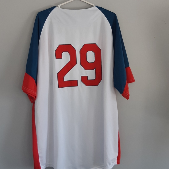 Black canyon outfitters Men's Jersey Atlanla #29 sport authentic BCO Ted and/Wh - Picture 3 of 10